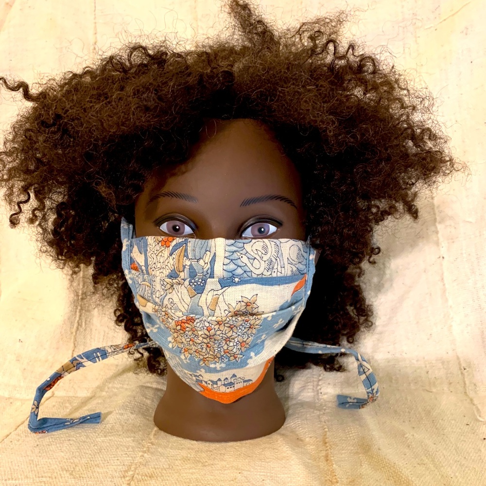 Hand Crafted Headwrap & Mask Set - Picture 6 of 6